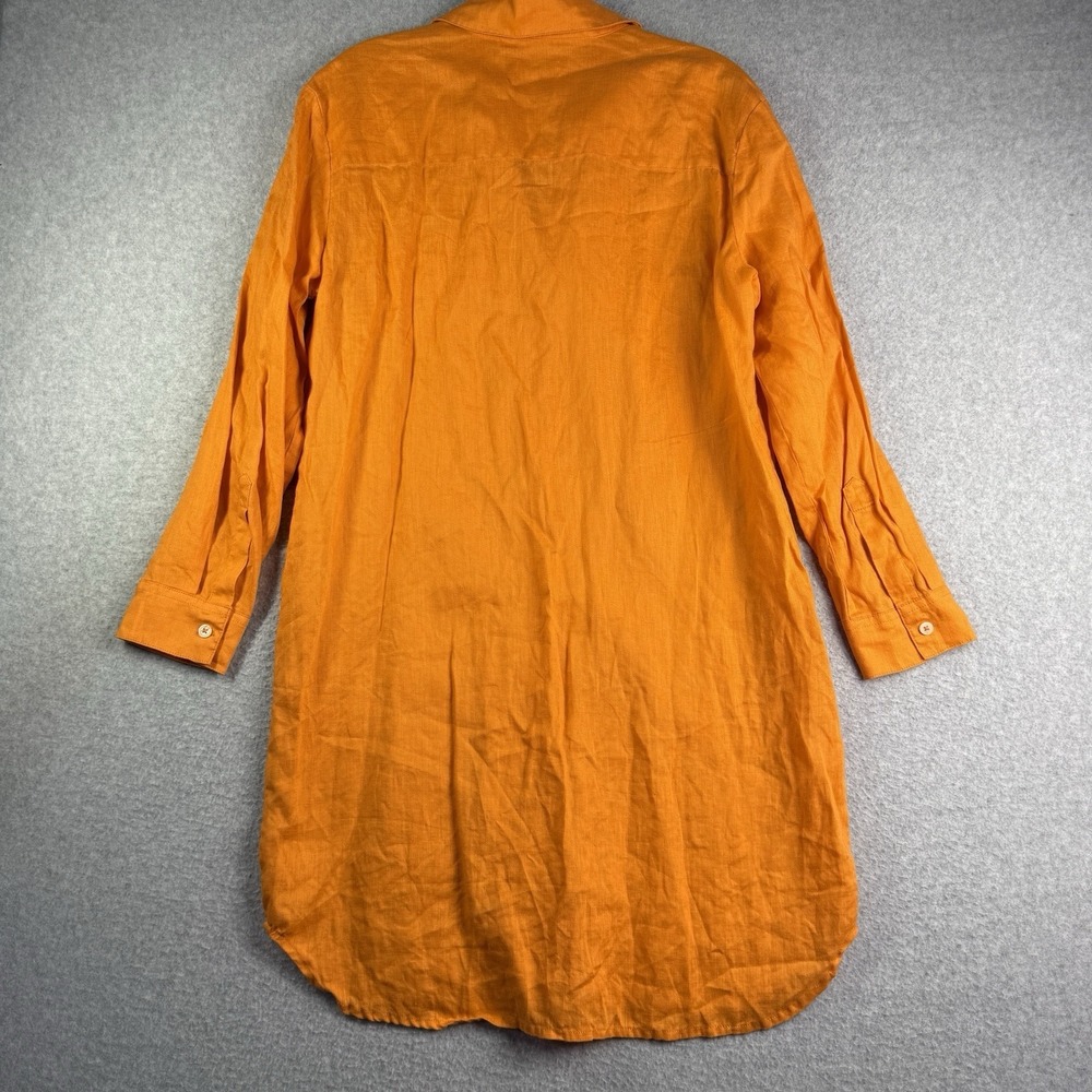 Hiho Tortola Linen Shirt Dress Womens Medium Button Up Boho Beachy Vacation READ - Picture 13 of 14